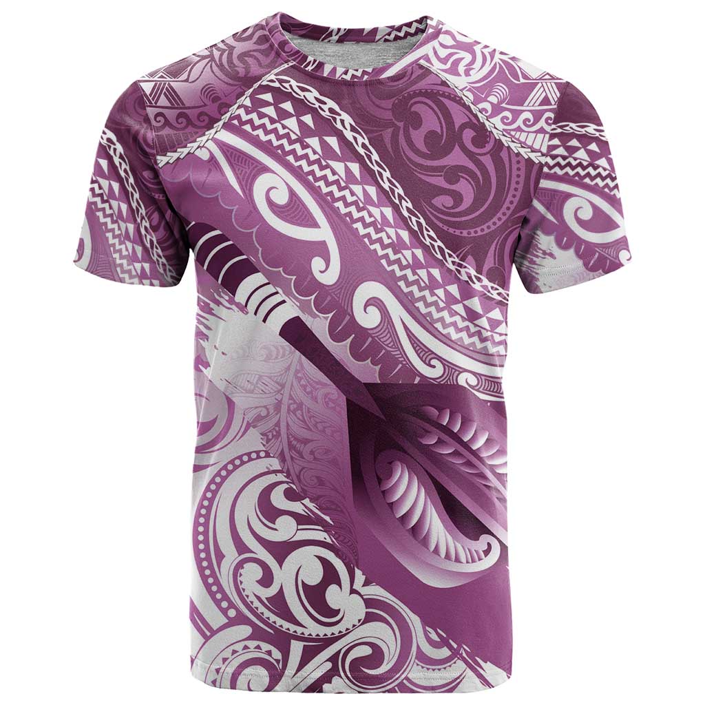 Personalised New Zealand Aotearoa Darts Masters T Shirt Maori Art Tattoo with Tribal Dart Symbol Pink - Polynesian Pride