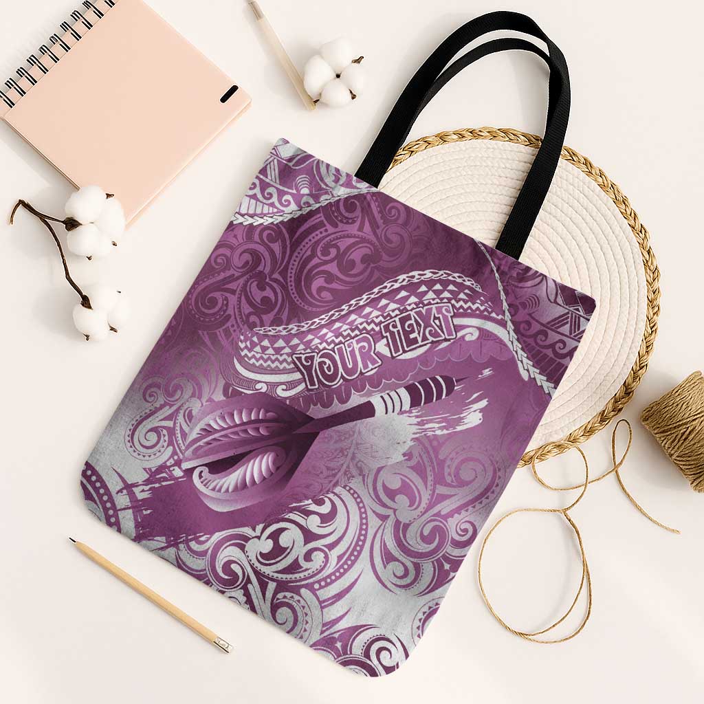 Personalised New Zealand Aotearoa Darts Masters Tote Bag Maori Art Tattoo with Tribal Dart Symbol Pink - Polynesian Pride