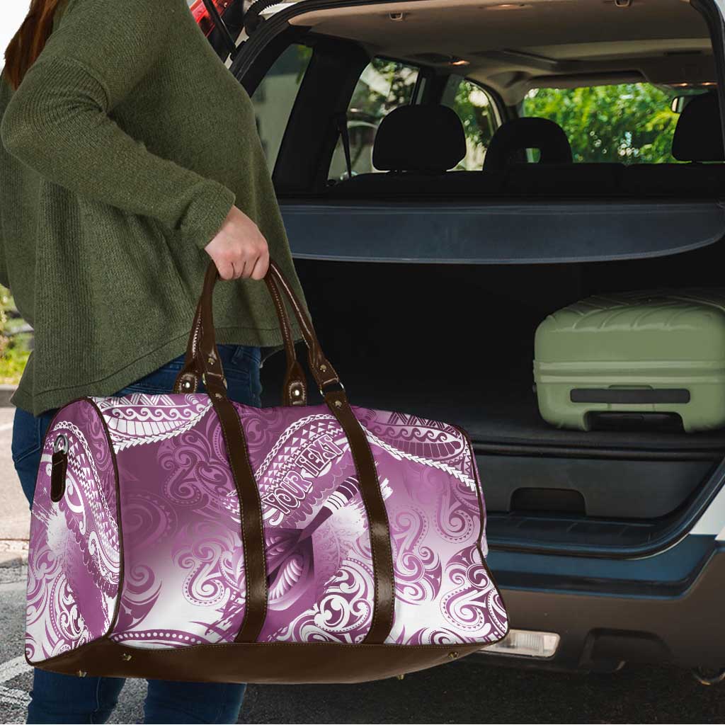 Personalised New Zealand Aotearoa Darts Masters Travel Bag Maori Art Tattoo with Tribal Dart Symbol Pink - Polynesian Pride