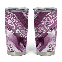 Personalised New Zealand Aotearoa Darts Masters Tumbler Cup Maori Art Tattoo with Tribal Dart Symbol Pink - Polynesian Pride
