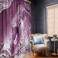 Personalised New Zealand Aotearoa Darts Masters Window Curtain Maori Art Tattoo with Tribal Dart Symbol Pink - Polynesian Pride