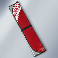 Personalised New Zealand Aotearoa Darts Masters Auto Sun Shade Maori Art Tattoo with Tribal Dart Symbol Red LT03 - Polynesian Pride