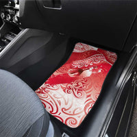 Personalised New Zealand Aotearoa Darts Masters Car Mats Maori Art Tattoo with Tribal Dart Symbol Red - Polynesian Pride