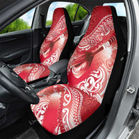 Personalised New Zealand Aotearoa Darts Masters Car Seat Cover Maori Art Tattoo with Tribal Dart Symbol Red - Polynesian Pride