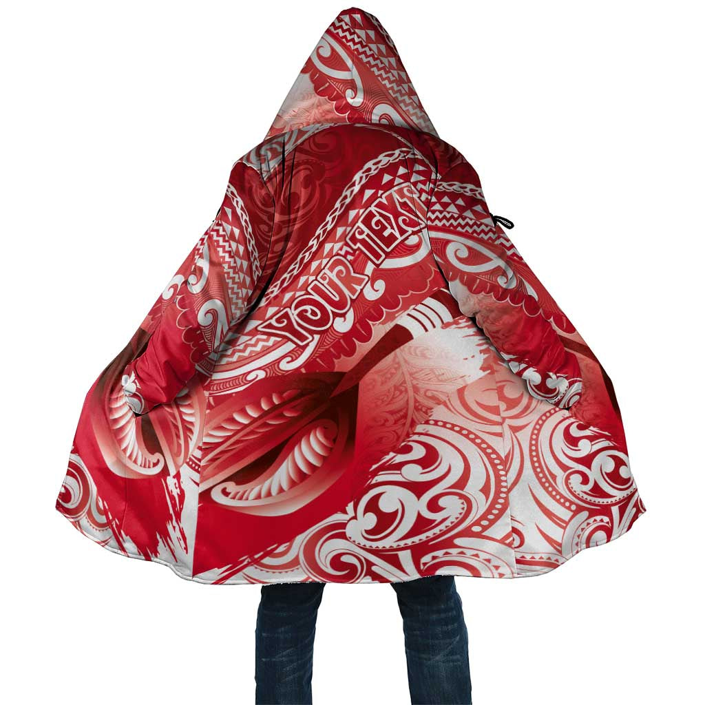 Personalised New Zealand Aotearoa Darts Masters Cloak Maori Art Tattoo with Tribal Dart Symbol Red - Polynesian Pride