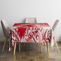 Personalised New Zealand Aotearoa Darts Masters Tablecloth Maori Art Tattoo with Tribal Dart Symbol Red - Polynesian Pride