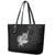 New Zealand World Cup 2023 Leather Tote Bag Aotearoa Champion Rugby with Silver Fern Maori Ethnic Pattern LT03 - Polynesian Pride