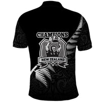 New Zealand World Cup 2023 Polo Shirt Aotearoa Champion Rugby with Silver Fern Maori Ethnic Pattern LT03 - Polynesian Pride