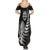 New Zealand World Cup 2023 Summer Maxi Dress Aotearoa Champion Rugby with Silver Fern Maori Ethnic Pattern LT03 - Polynesian Pride