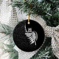 Custom New Zealand World Cup 2023 Ceramic Ornament Aotearoa Champion Rugby with Silver Fern Maori Ethnic Pattern LT03 - Polynesian Pride