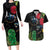 New Zealand Tui Couples Matching Long Sleeve Bodycon Dress and Hawaiian Shirt Guardians of the Hei Tiki - Maori Art and Plants