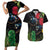 New Zealand Tui Couples Matching Short Sleeve Bodycon Dress and Hawaiian Shirt Guardians of the Hei Tiki - Maori Art and Plants