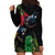 New Zealand Tui Hoodie Dress Guardians of the Hei Tiki - Maori Art and Plants