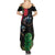 New Zealand Tui Summer Maxi Dress Guardians of the Hei Tiki - Maori Art and Plants