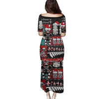 New Zealand Christmas Family Matching Puletasi and Hawaiian Shirt Maori Christmas Spirit - Meri Kirihimete LT03 - Polynesian Pride