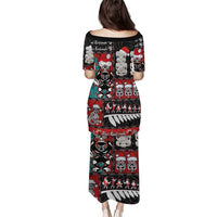New Zealand Christmas Puletasi Maori Christmas Spirit - Meri Kirihimete LT03 - Polynesian Pride