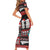 New Zealand Christmas Short Sleeve Bodycon Dress Maori Christmas Spirit - Meri Kirihimete