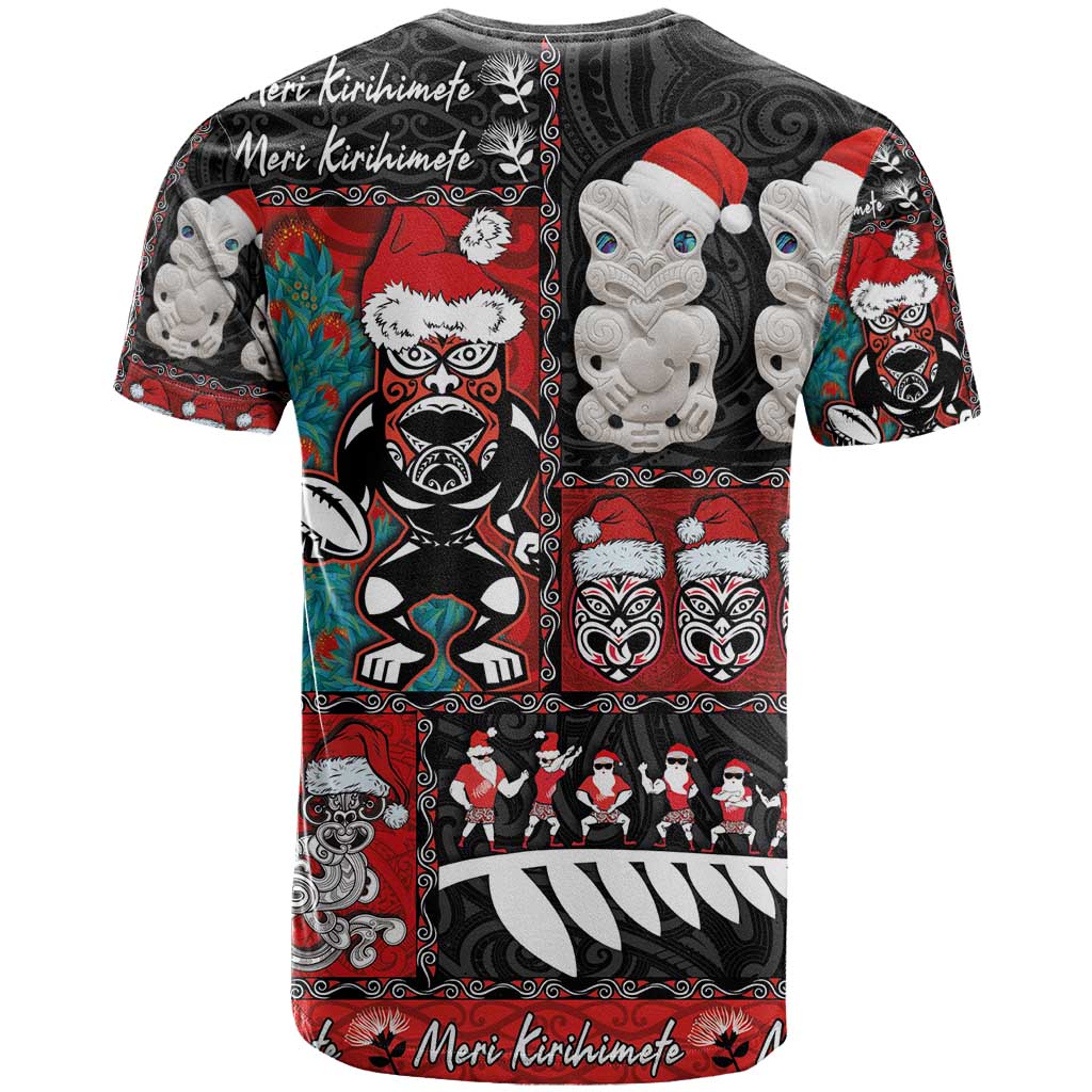 New Zealand Christmas T Shirt Maori Christmas Spirit - Meri Kirihimete