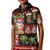 Hawaiian Christmas Kid Polo Shirt - Mele Kalikimaka Island Holiday Vibes - Black Red