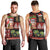 Hawaiian Christmas Men Tank Top - Mele Kalikimaka Island Holiday Vibes - Black Red