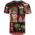 Hawaiian Christmas T Shirt - Mele Kalikimaka Island Holiday Vibes - Black Red