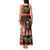 Hawaiian Christmas Tank Maxi Dress - Mele Kalikimaka Island Holiday Vibes - Black Red