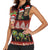 Hawaiian Christmas Women Sleeveless Polo Shirt - Mele Kalikimaka Island Holiday Vibes - Black Red