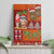 Hawaiian Christmas Canvas Wall Art - Mele Kalikimaka Island Holiday Vibes - Red Orange