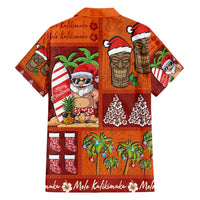 Hawaiian Christmas Family Matching Puletasi and Hawaiian Shirt - Mele Kalikimaka Island Holiday Vibes - Red Orange LT03 - Polynesian Pride