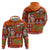 Hawaiian Christmas Hoodie - Mele Kalikimaka Island Holiday Vibes - Red Orange