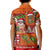 Hawaiian Christmas Kid Polo Shirt - Mele Kalikimaka Island Holiday Vibes - Red Orange