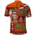 Hawaiian Christmas Polo Shirt - Mele Kalikimaka Island Holiday Vibes - Red Orange