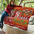 Hawaiian Christmas Quilt - Mele Kalikimaka Island Holiday Vibes - Red Orange