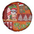 Hawaiian Christmas Spare Tire Cover - Mele Kalikimaka Island Holiday Vibes - Red Orange