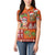 Hawaiian Christmas Women Polo Shirt - Mele Kalikimaka Island Holiday Vibes - Red Orange