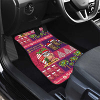 Hawaiian Christmas Car Mats - Mele Kalikimaka Island Holiday Vibes - Pink Purple