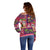 Hawaiian Christmas Off Shoulder Sweater - Mele Kalikimaka Island Holiday Vibes - Pink Purple