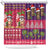 Hawaiian Christmas Shower Curtain - Mele Kalikimaka Island Holiday Vibes - Pink Purple