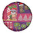 Hawaiian Christmas Spare Tire Cover - Mele Kalikimaka Island Holiday Vibes - Pink Purple