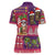 Hawaiian Christmas Women Polo Shirt - Mele Kalikimaka Island Holiday Vibes - Pink Purple