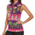 Hawaiian Christmas Women Sleeveless Polo Shirt - Mele Kalikimaka Island Holiday Vibes - Pink Purple