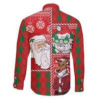 Australian Christmas Family Matching Off Shoulder Short Dress and Hawaiian Shirt - Santa Koala Kangaroo and Holiday Cheer