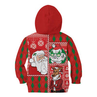 Australian Christmas Kid Hoodie - Santa Koala Kangaroo and Holiday Cheer
