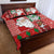 Australian Christmas Quilt Bed Set - Santa Koala Kangaroo and Holiday Cheer