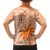 Bula Fiji Family Matching Tank Maxi Dress and Hawaiian Shirt Tropical Flower and Tapa Pattern Peach Fuzz Color LT03 - Polynesian Pride