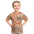 Bula Fiji Kid T Shirt Tropical Flower and Tapa Pattern Peach Fuzz Color LT03 Peach Fuzz - Polynesian Pride