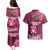 Fiji Adi Cakobau School Couples Matching Puletasi Dress and Hawaiian Shirt Tropical Flower and Tapa Pattern LT03 - Polynesian Pride