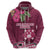 Fiji Adi Cakobau School Hoodie Tropical Flower and Tapa Pattern LT03 - Polynesian Pride