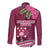 Fiji Adi Cakobau School Long Sleeve Button Shirt Tropical Flower and Tapa Pattern LT03 - Polynesian Pride