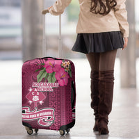 Fiji Adi Cakobau School Luggage Cover Tropical Flower and Tapa Pattern LT03 - Polynesian Pride
